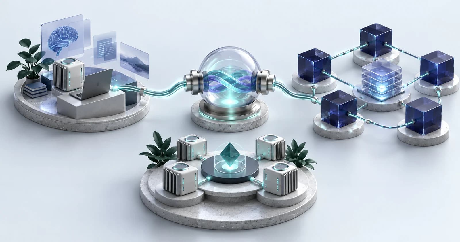 Cover illustration for: Blockchain and Agentic AI: How Autonomous Agents Go On-Chain