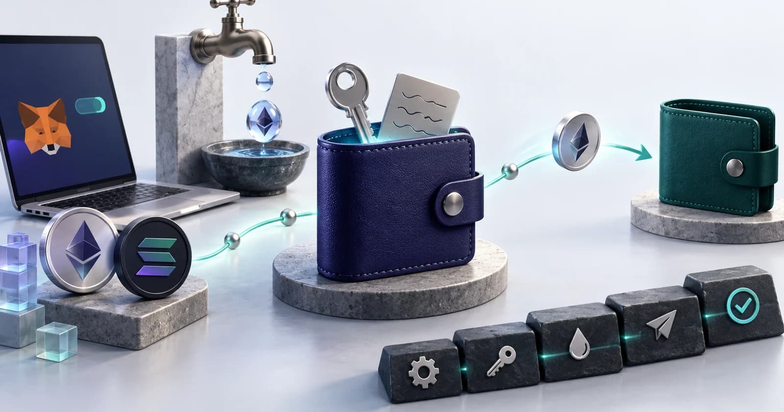 Cover illustration for: Crypto Wallets: Setup to Your First Transaction