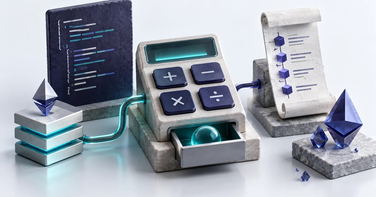 Cover illustration for: Build a Solidity Calculator Contract: Beginner Tutorial